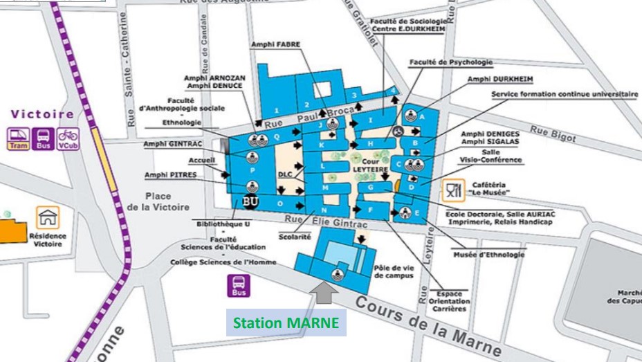 Plan Université de Bordeaux – campus Victoire (Bordeaux)